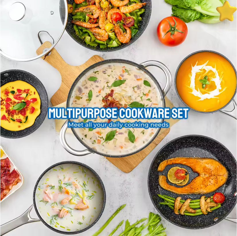 Cookware Nonstick, 10 piece set